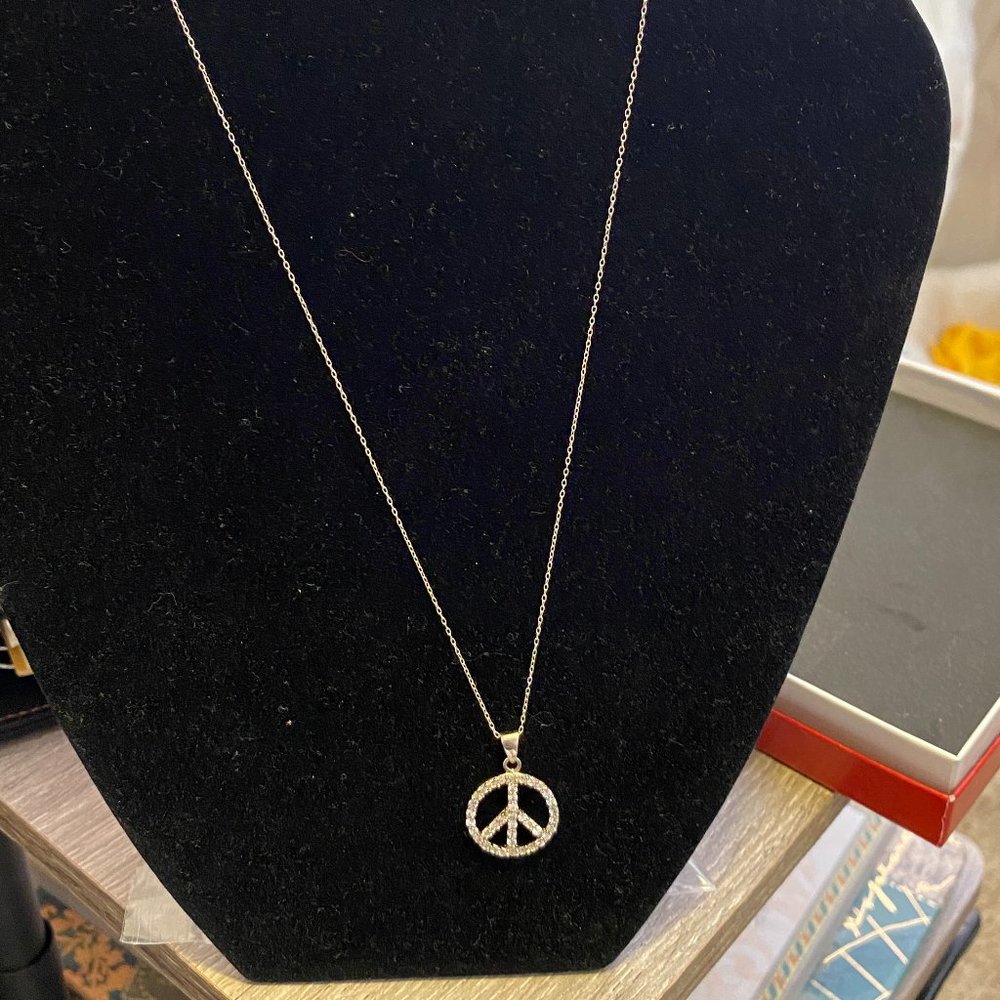 Sterling Silver Peace Necklace